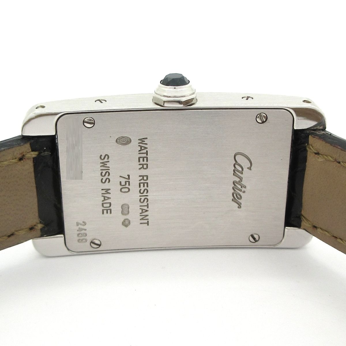 Cartier(カルティエ) 腕時計 タンクアメリカンSM W2601956 レディース K18ＷG/社外ベルト アイボリー Cartier(カルティエ) 腕時計 タンクアメリカンSM W2601956 レディース