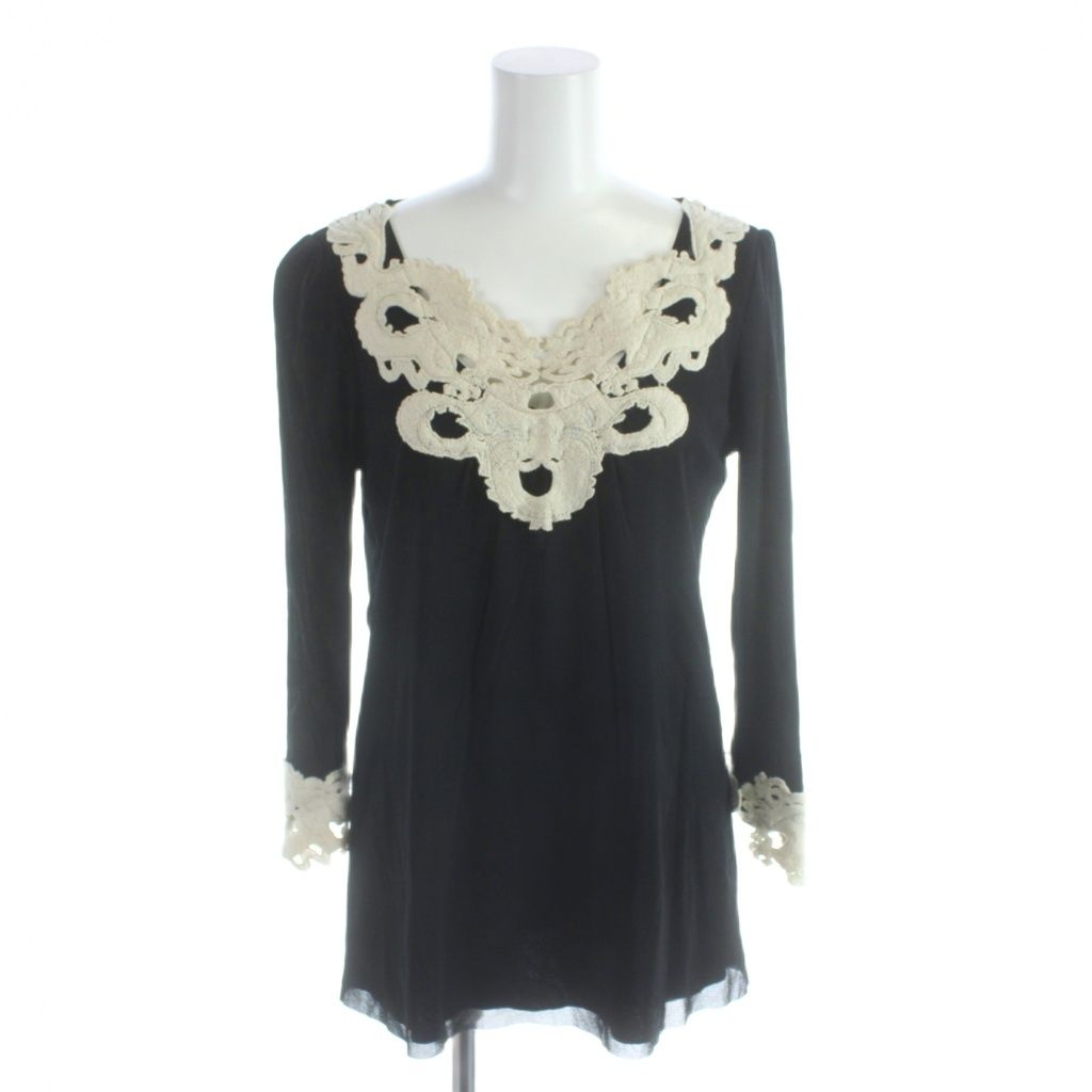 ヴィヴィアンタム VIVIENNE TAM カットソー 長袖 刺繍 0 黒 ブラック