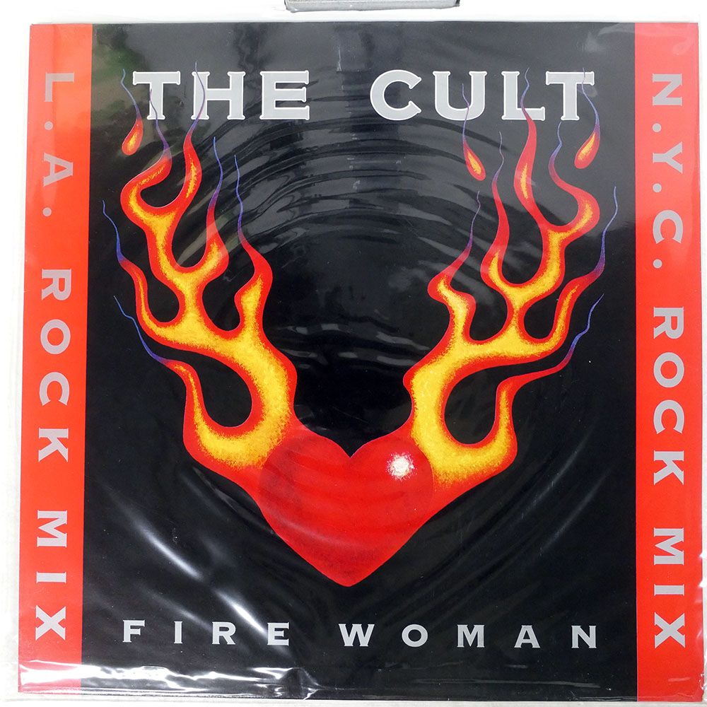 英 UK盤 CULT/FIRE WOMAN (L.A. ROCK MIX / N.Y.C. ROCK MIX)/BEGGARS
