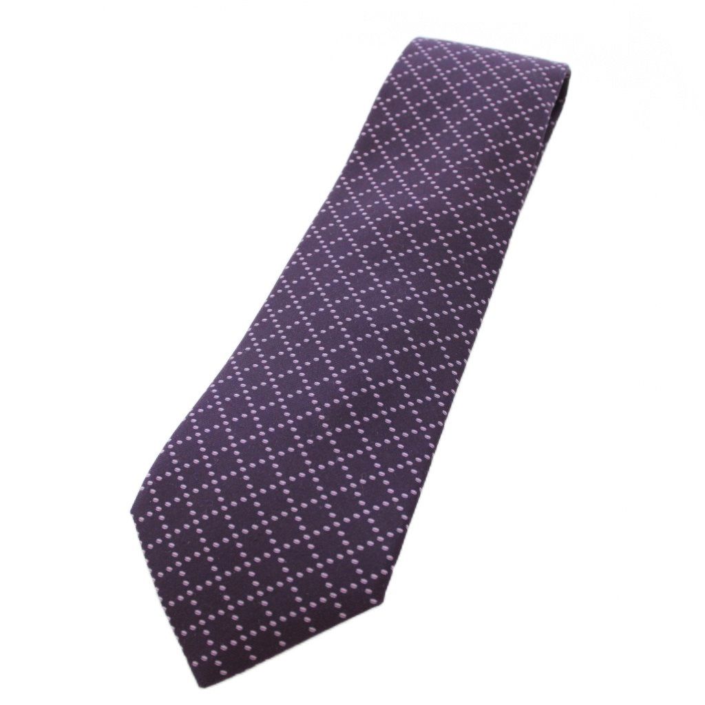 エルメス HERMES ネクタイ 釘柄 総柄 シルク パープル /TK □OH - メルカリ