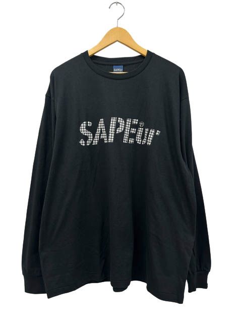 SAPEur サプール CHIDORI PATTERN L/S 千鳥パターン ロゴ プリント