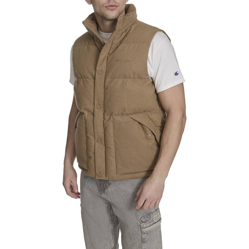 チャンピオン メンズ アウター ジャケット・ブルゾン ベスト ウール Mens Champion Wool Blend Insulated Puffer Vest Heather Gray グレー