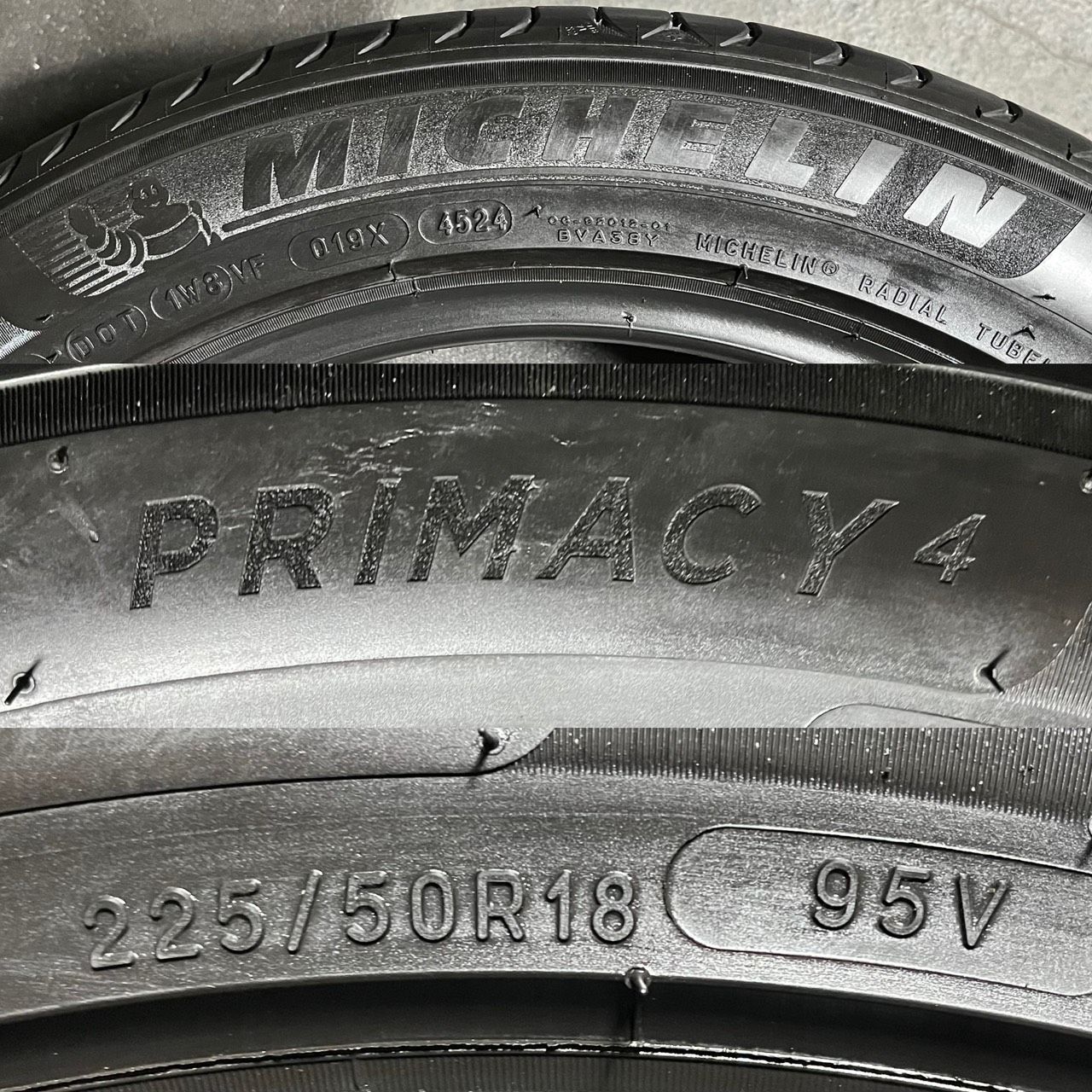 2024/2021年製 約9.5分山 ミシュラン MICHELIN プライマシー PRIMACY 4 