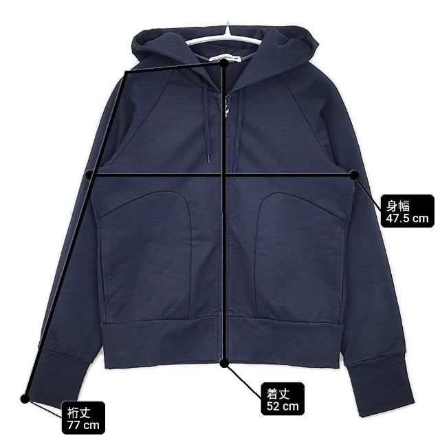 mina perhonen jousto va8142 ジップアップ パーカー ネイビー