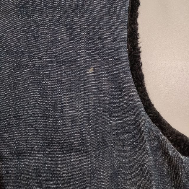 45R/45rpm R by インディゴ 裏ボア リバーシブル ベスト ネイビー