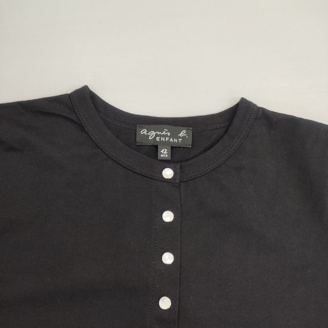 agnes b. スナップボタン キッズ12サイズ カーディガン ブラック
