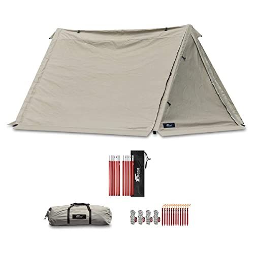 FIELDOOR パップテント320 【T/C カーキ】 ポリコットン 軍幕 二又