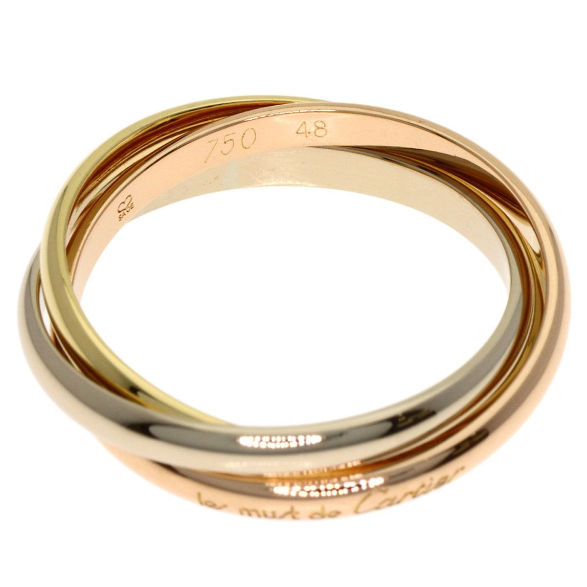 CARTIER カルティエ トリニティ XS #48 リング・指輪 K18YG K18PG