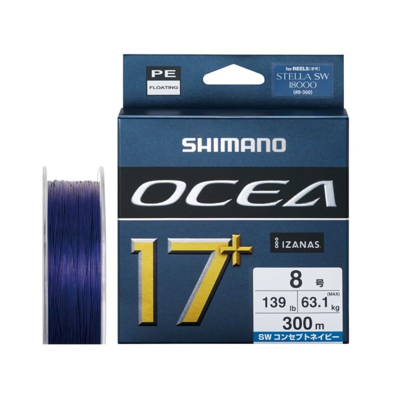 シマノ オシア 17+ PE 300m 8号 SWネイビー LD-A71Y