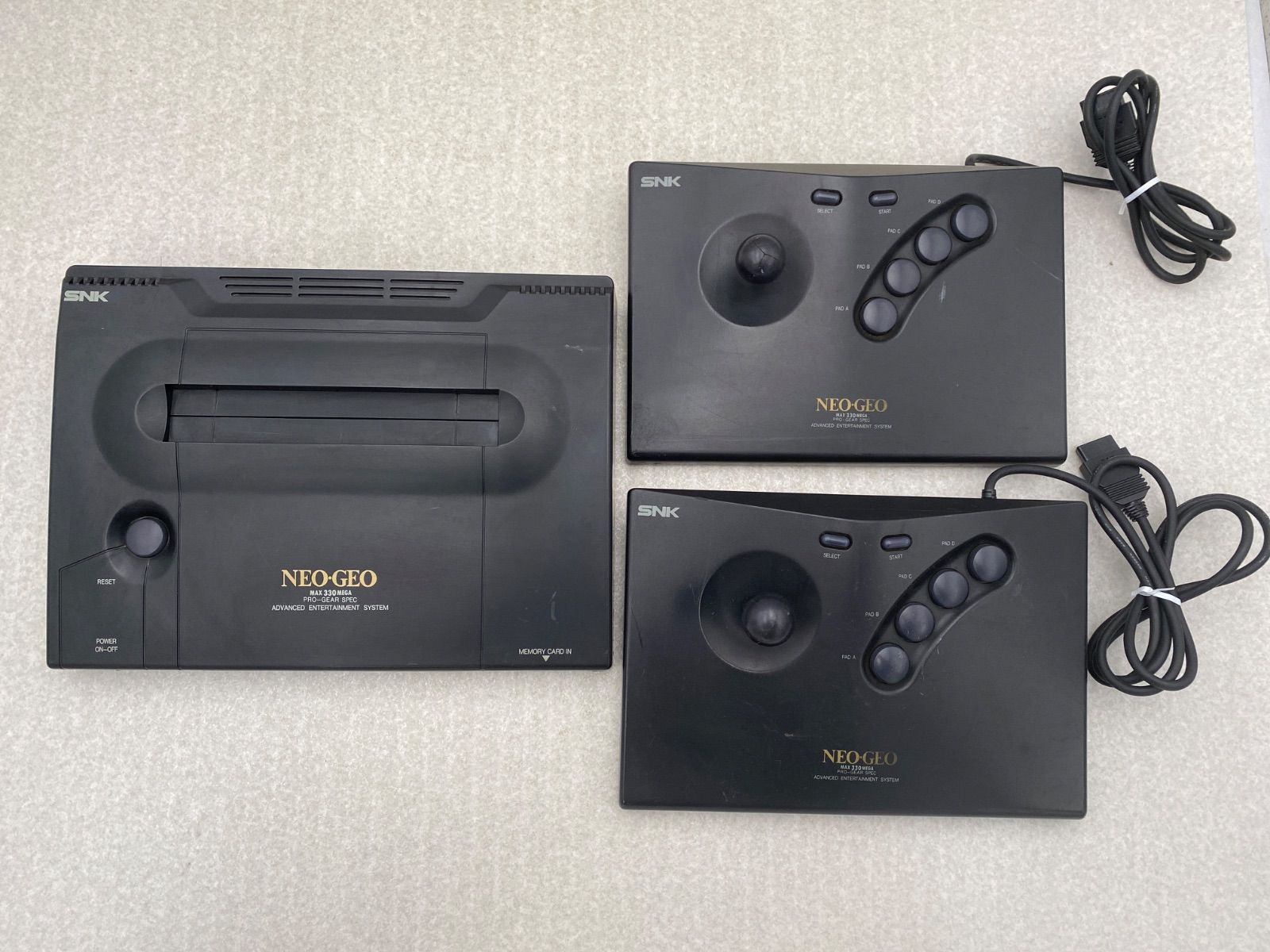 ネオジオ MAX 330 MEGA本体 アーケードスティック×2 【ジャンク