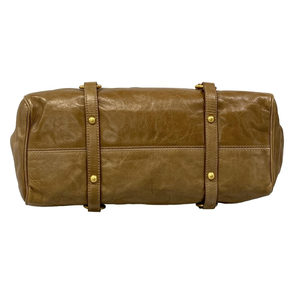 miumiu(ミュウミュウ) ハンドバッグ ヴィッテロルクス ブラウン サイド