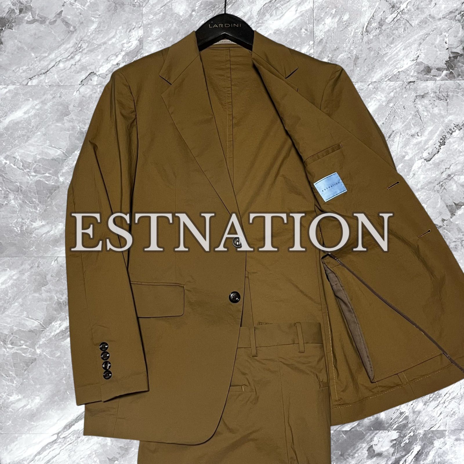 極美品 ESTNATION エストネーション セットアップ スーツ 上下セット