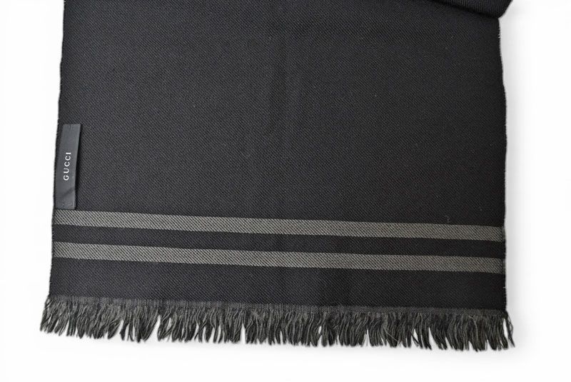 グッチ マフラー GUCCI メンズ ウインタースカーフ ウール100% GG柄