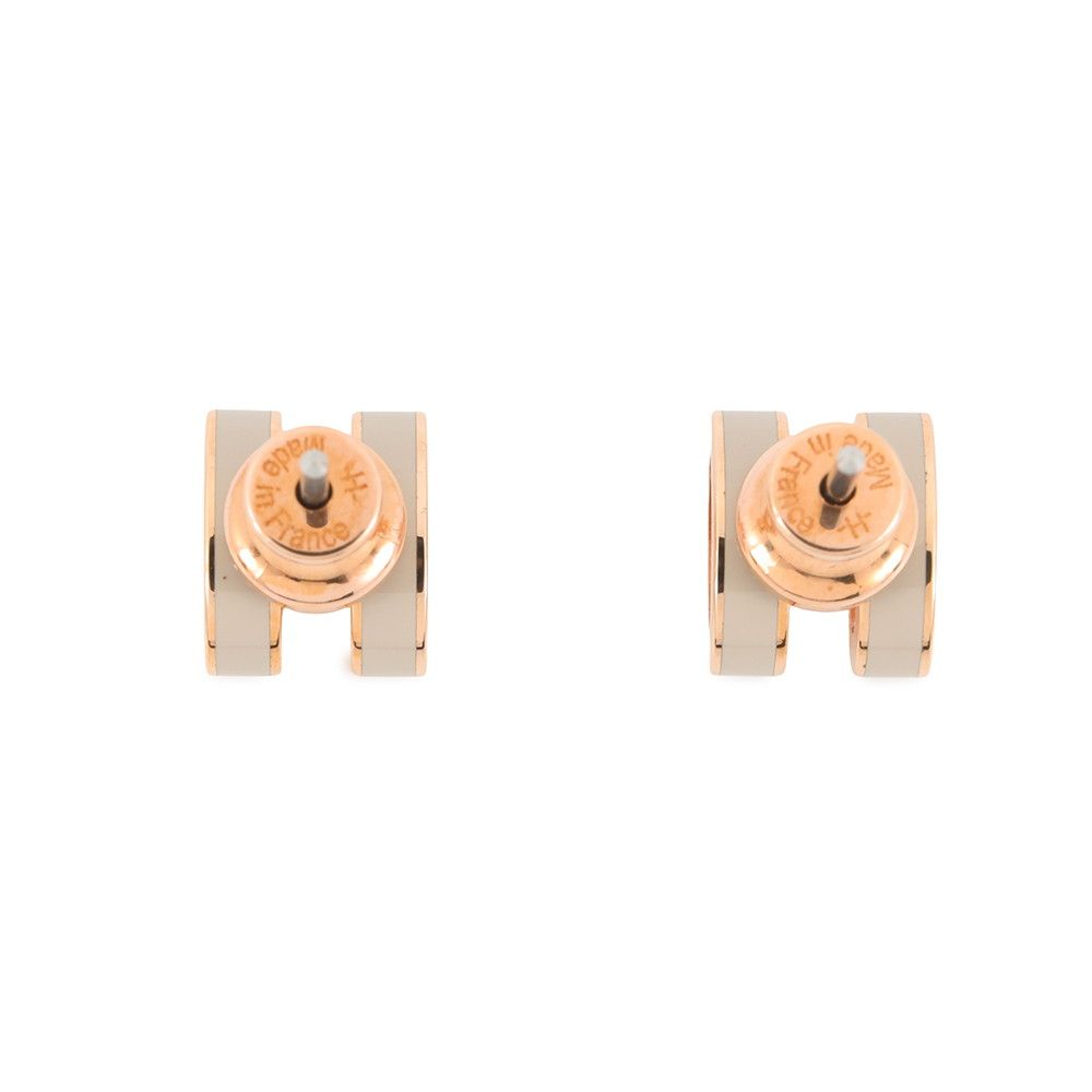 エルメス ピアス ポップアッシュ マロングラッセ/ピンクゴールド金具 H