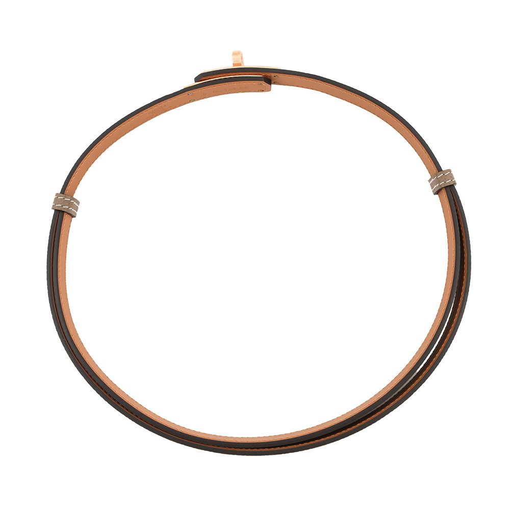 エルメス ケリーベルト エトゥープ/ピンクゴールド金具 エプソン B刻印