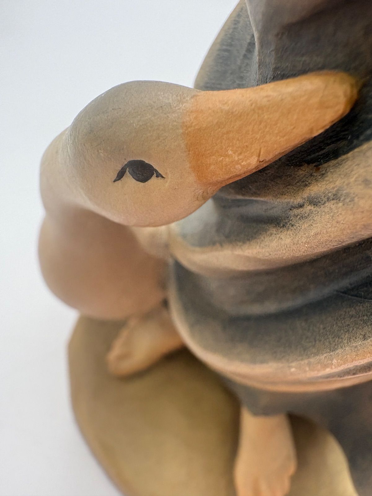 ANRI アンリ 木彫 女の子とアヒル 少女とアヒル 木彫り人形 アンリ人形