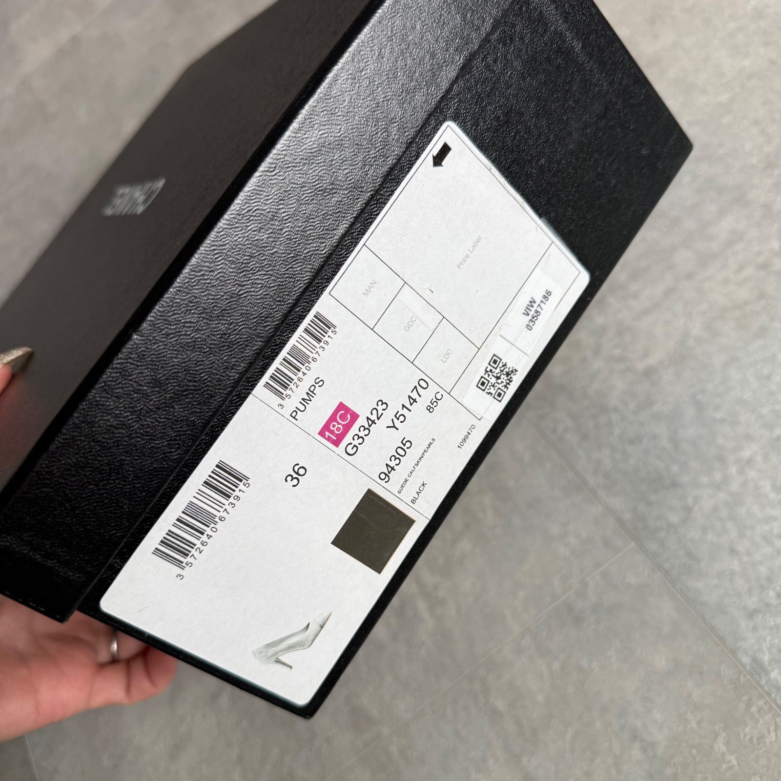 希少 CHANEL シャネル ココマーク パールパンプス スエード ブラック