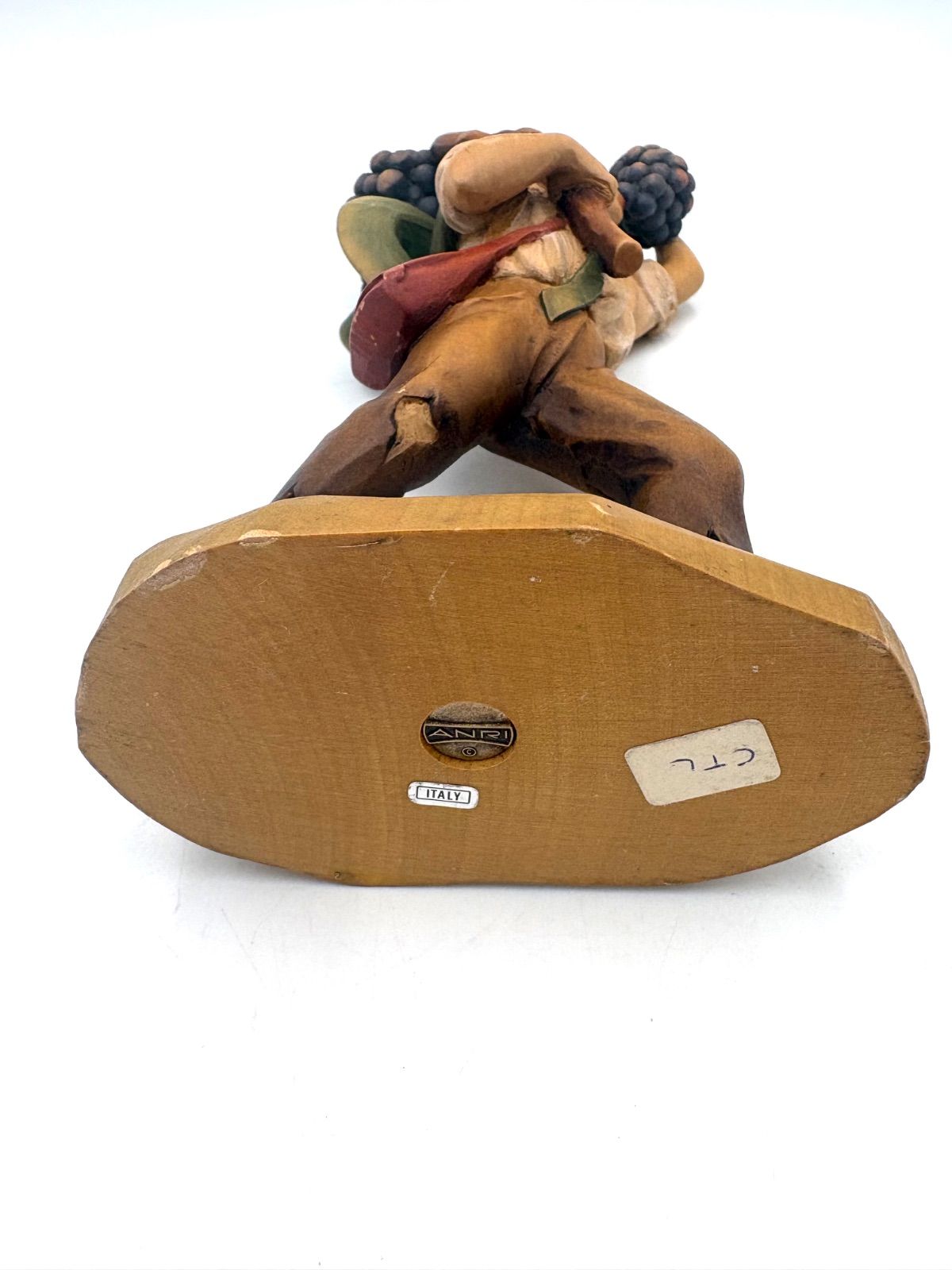 ANRI アンリ 木彫り ぶどうを食べる少年 木彫り人形 アンリ人形 高さ約