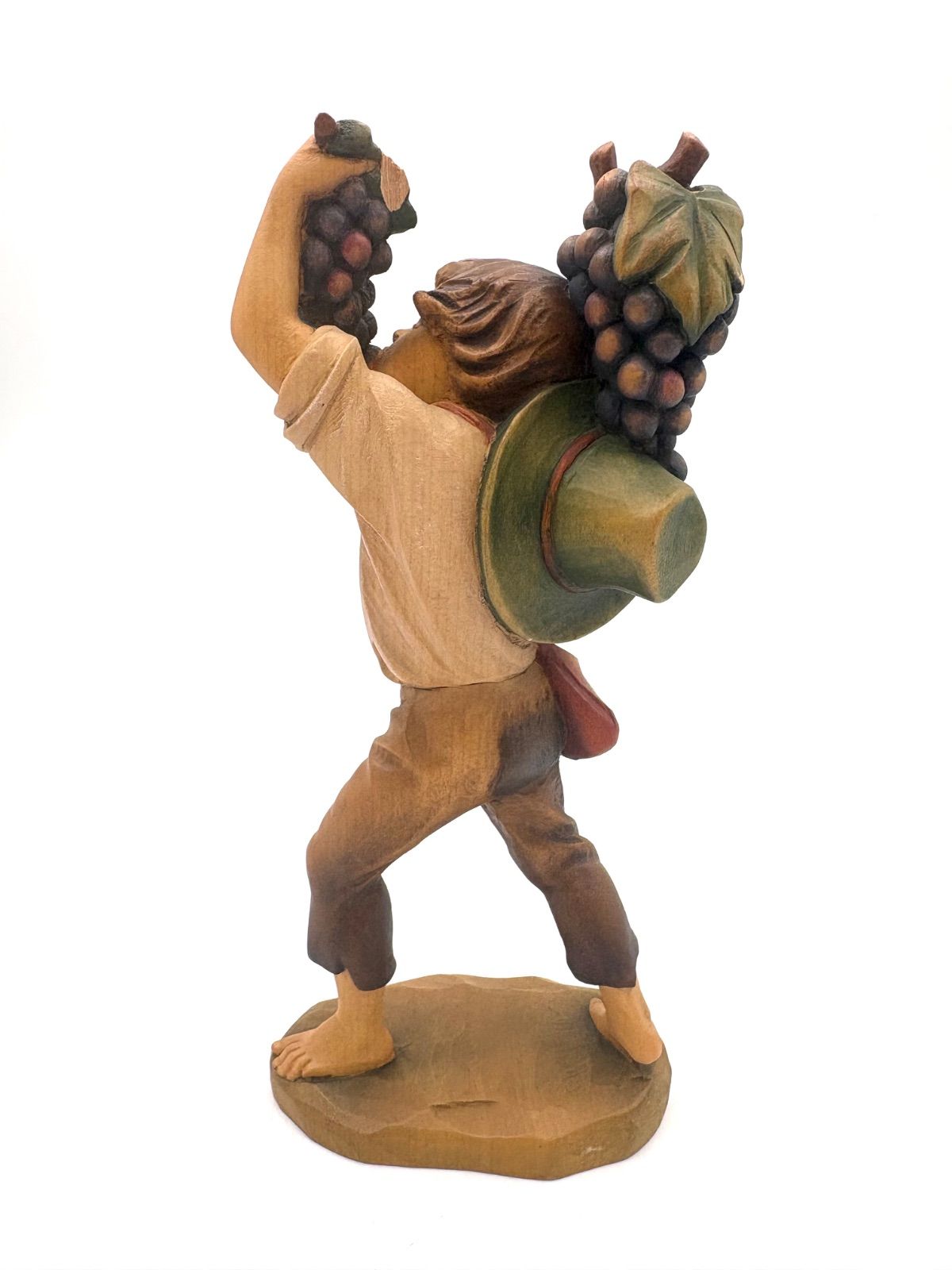 ANRI アンリ 木彫り ぶどうを食べる少年 木彫り人形 アンリ人形 高さ約