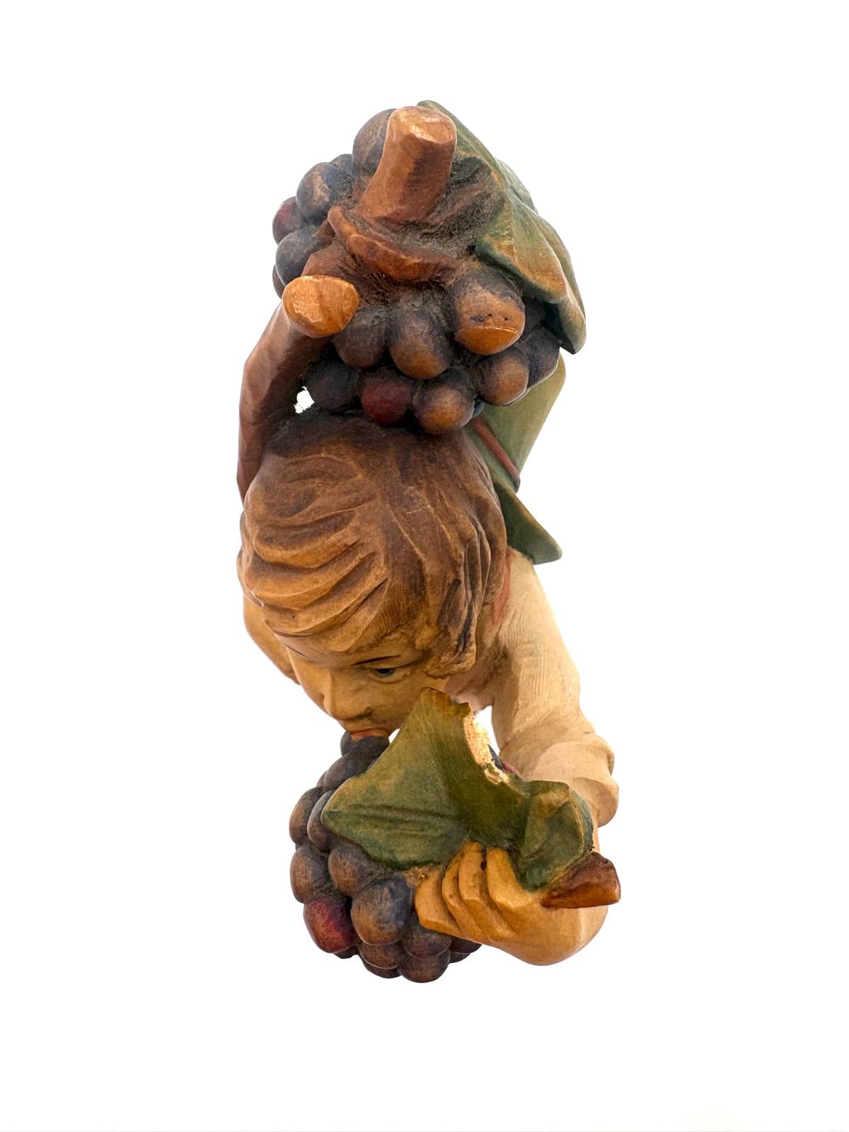 ANRI アンリ 木彫り ぶどうを食べる少年 木彫り人形 アンリ人形 高さ約