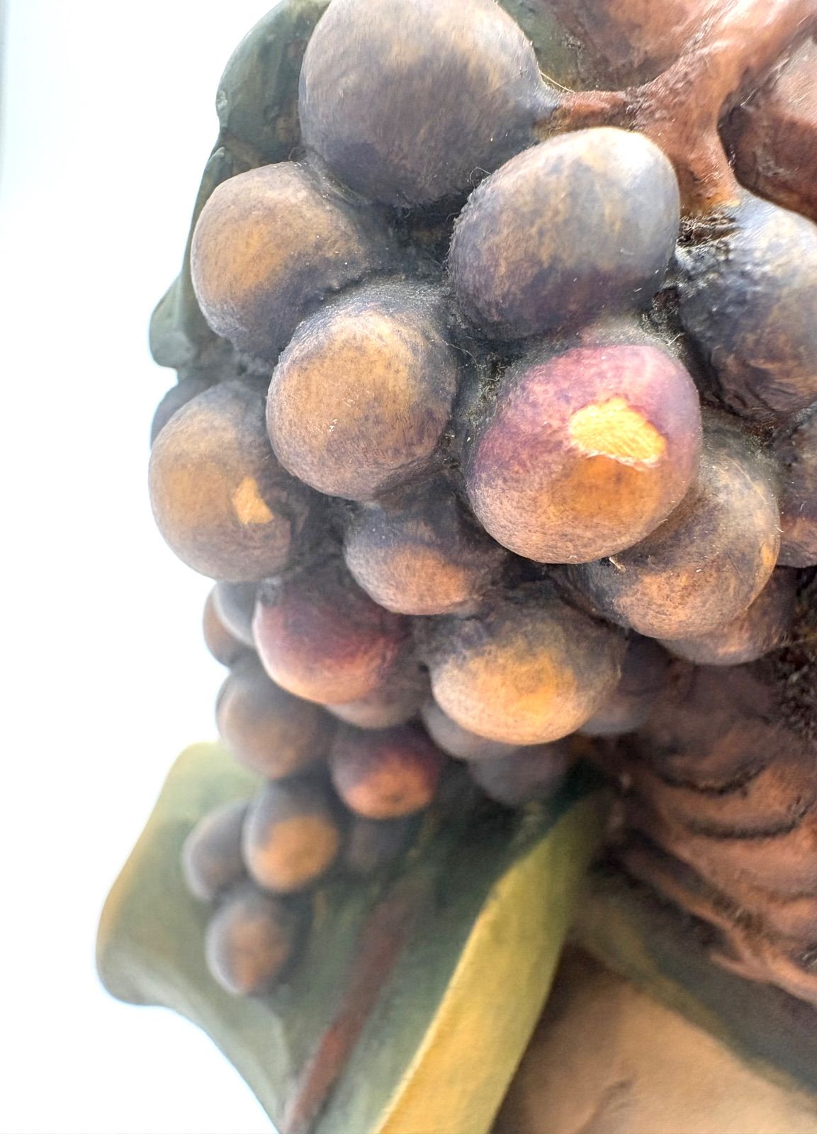 ANRI アンリ 木彫り ぶどうを食べる少年 木彫り人形 アンリ人形 高さ約