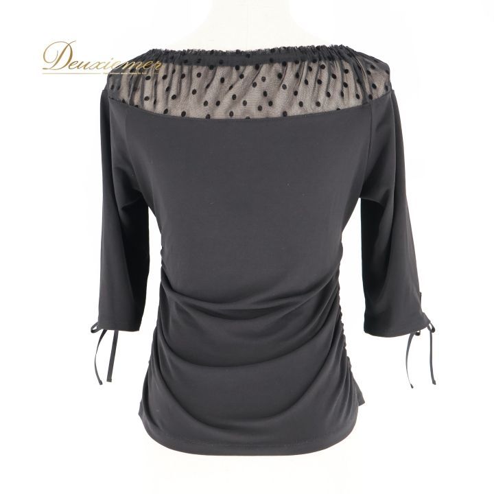 社交ダンス 衣装 トップス ブラウス ブラック系 チャコット Chacott 黒