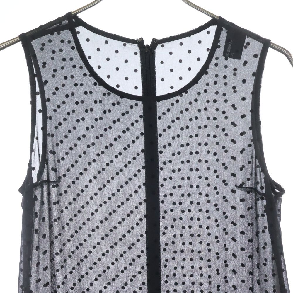 トリコ　コムデギャルソン　ドット　シアー　ワンピース　ブラック tricot COMME des GARCONS (トリコ コム デ ギャルソン) ドット柄