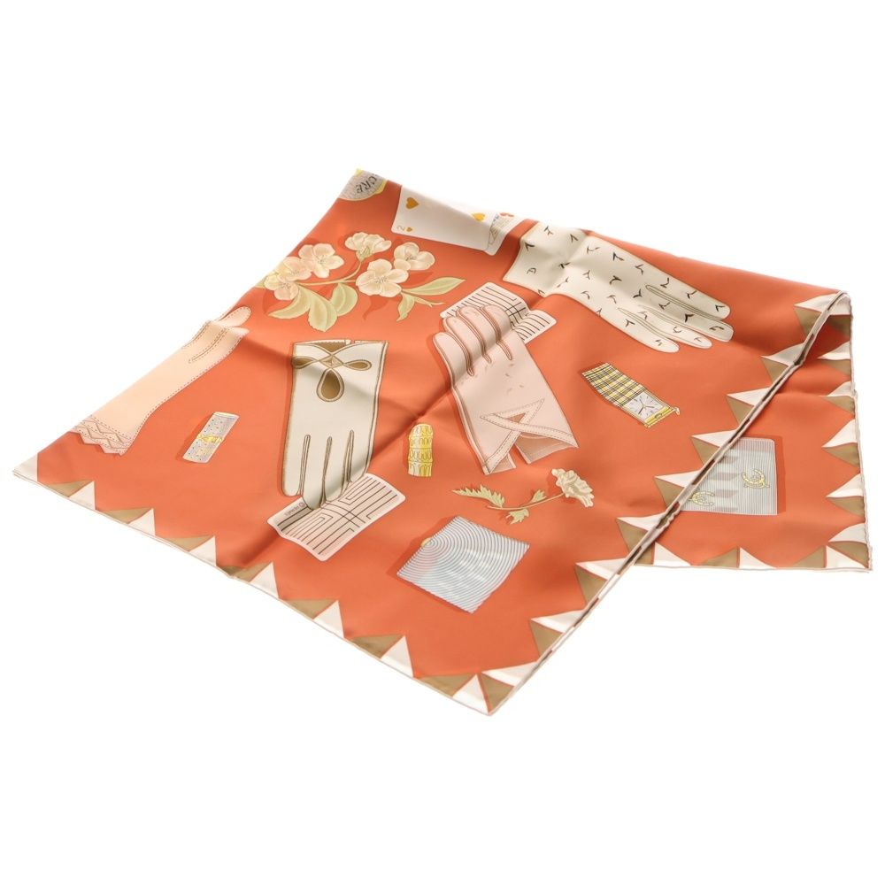 HERMES (エルメス) カレ90 手袋の時計 L'HEURE DES GANTS スカーフ 25