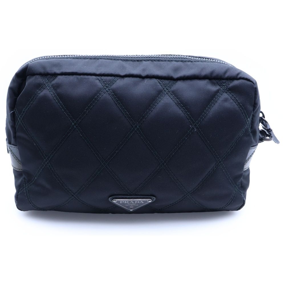 PRADA (プラダ) トライアングルロゴプレート キルティング ストラップ