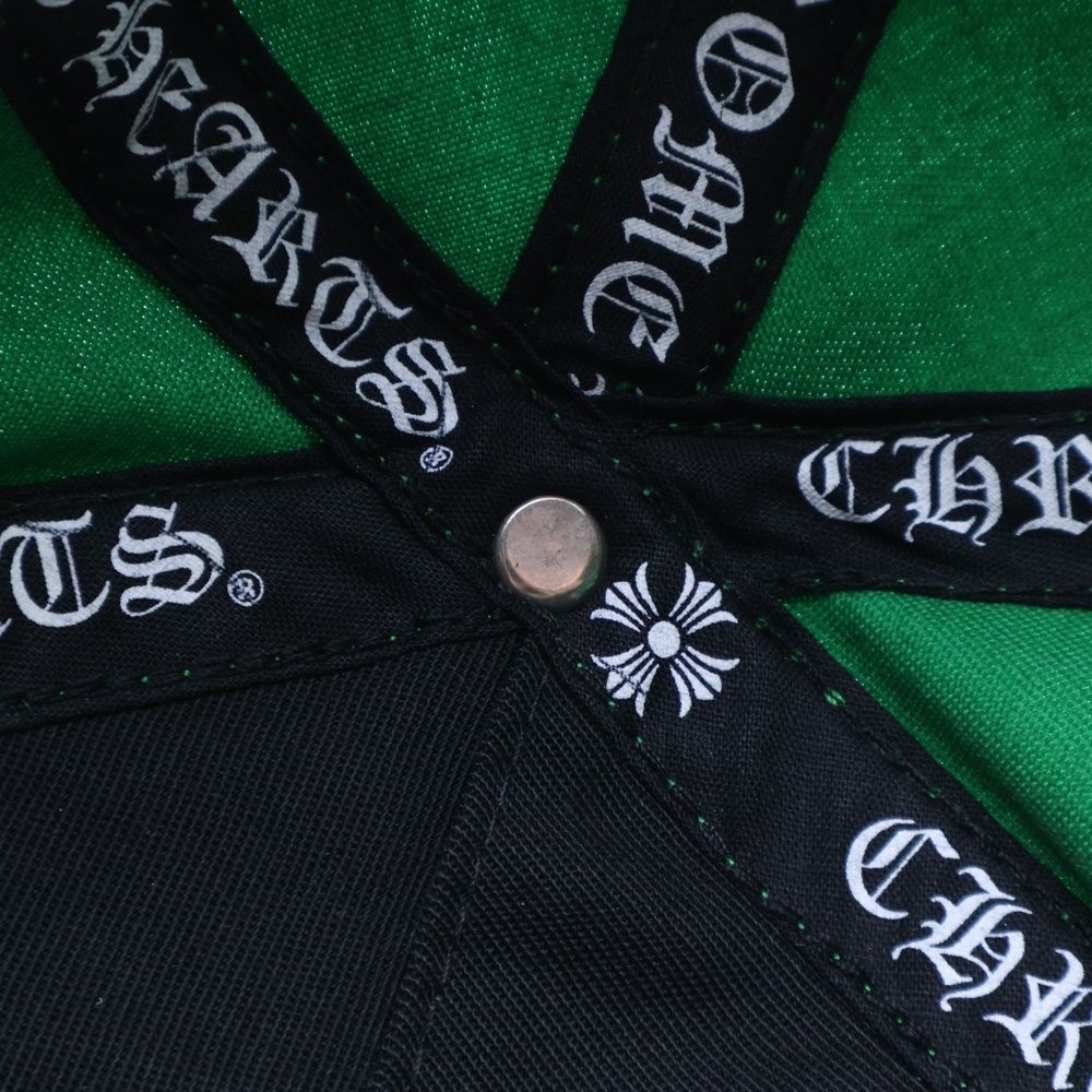 CHROME HEARTS (クロムハーツ) CHロゴ刺繍トラッカーキャップ グリーン