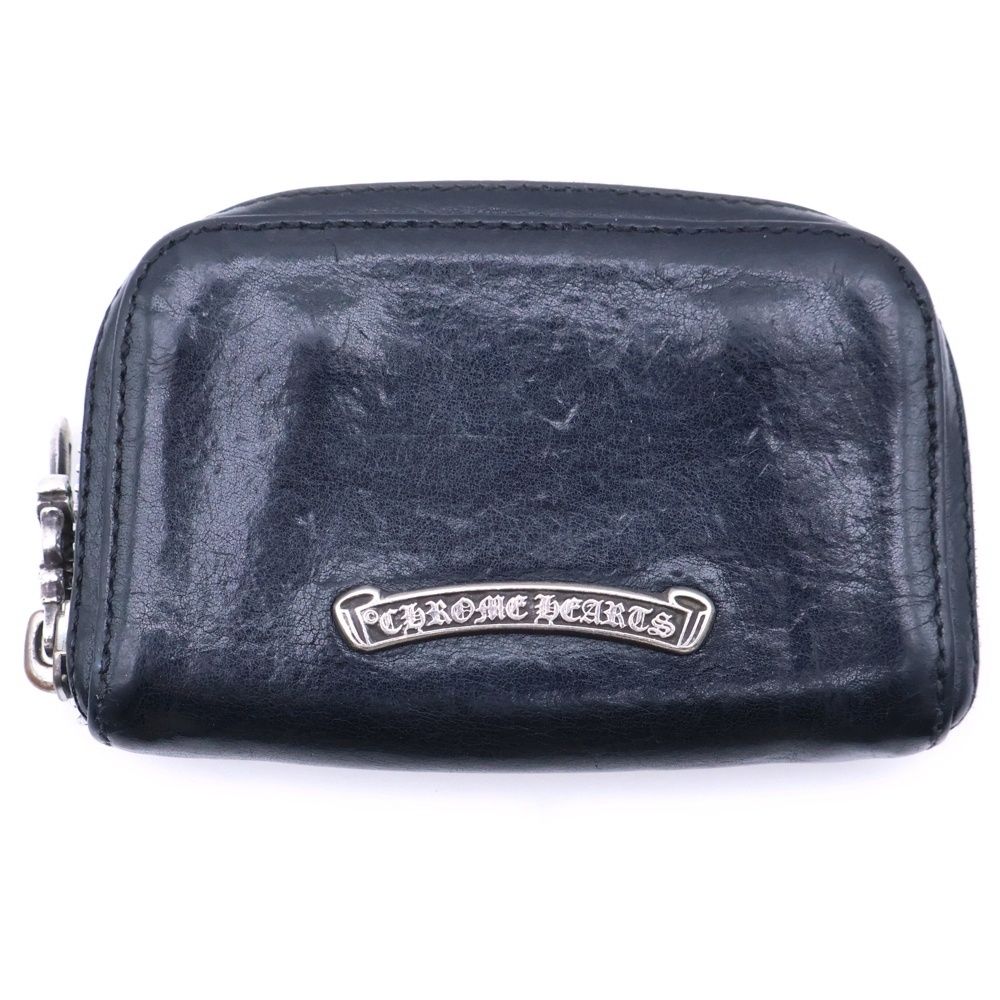 CHROME HEARTS (クロムハーツ) COIN CASE ダガーラウンドジップレザー