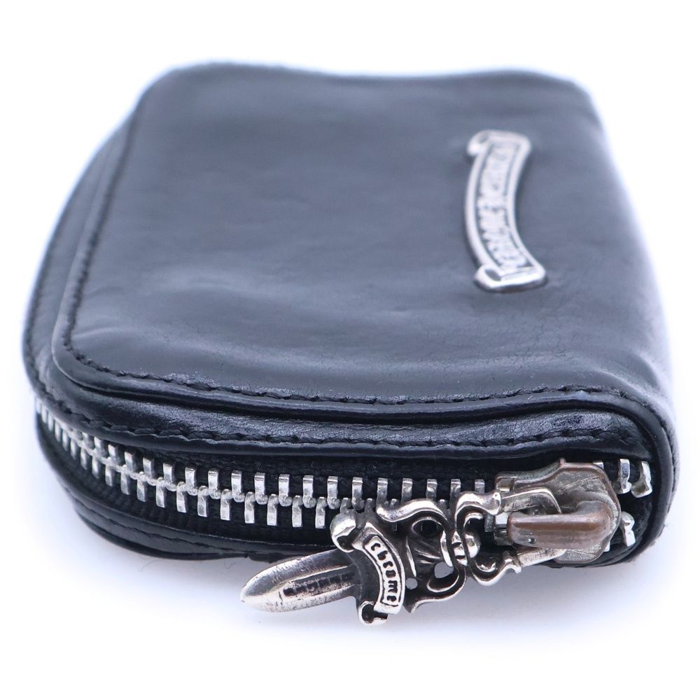 CHROME HEARTS (クロムハーツ) COIN CASE ダガーラウンドジップレザー