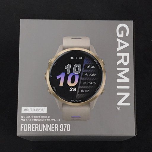 新品 未使用 ガーミン スマートウォッチ ウェアラブル 時計 GARMIN Forerunner 970 French Grey/Indigo リファレンス 010-02969-52 フラッグシップ GPS ランニングウォッチ 6436494