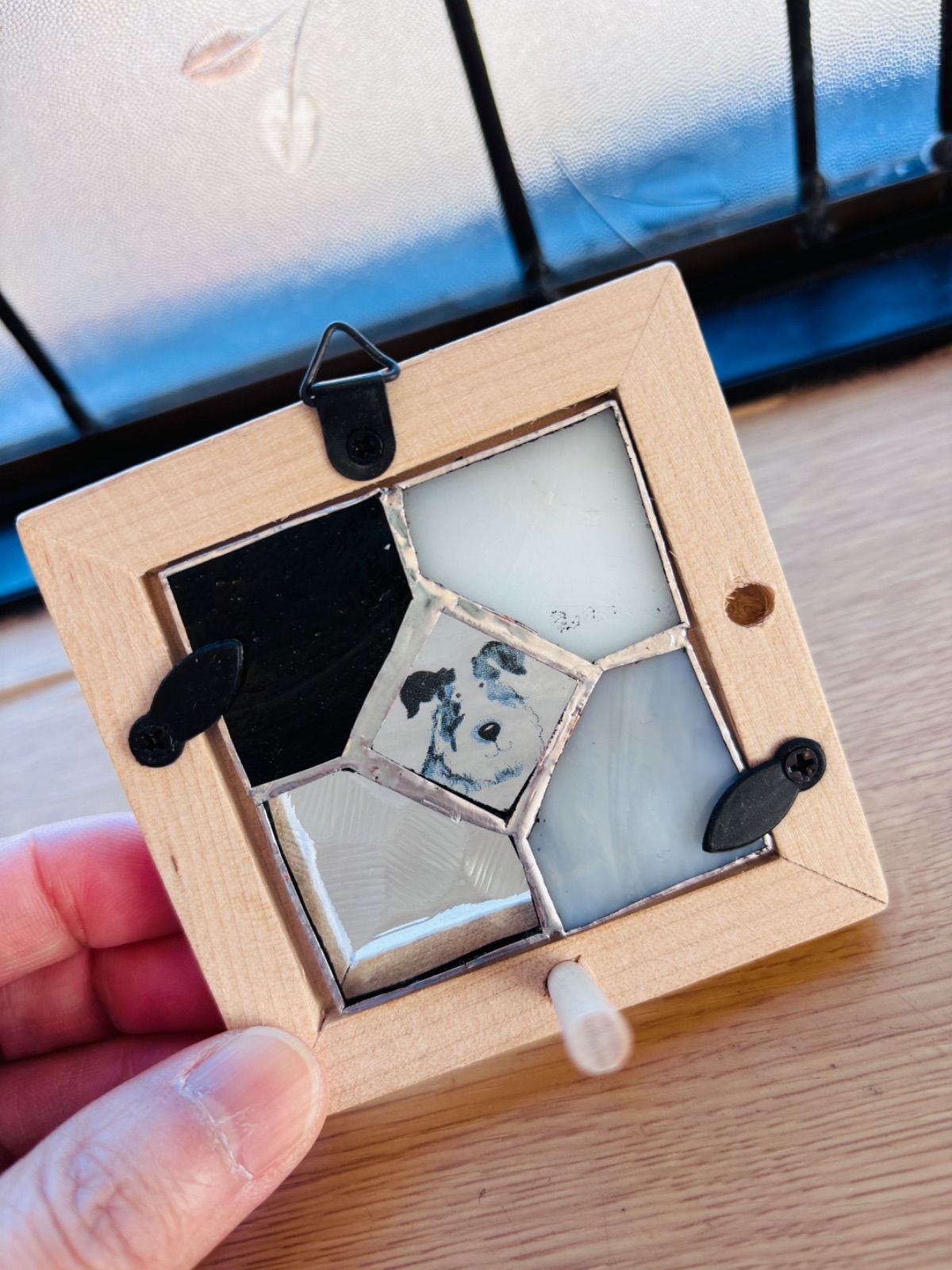 ステンドグラス ミニパネル シュナウザー 犬 プレゼント - メルカリ