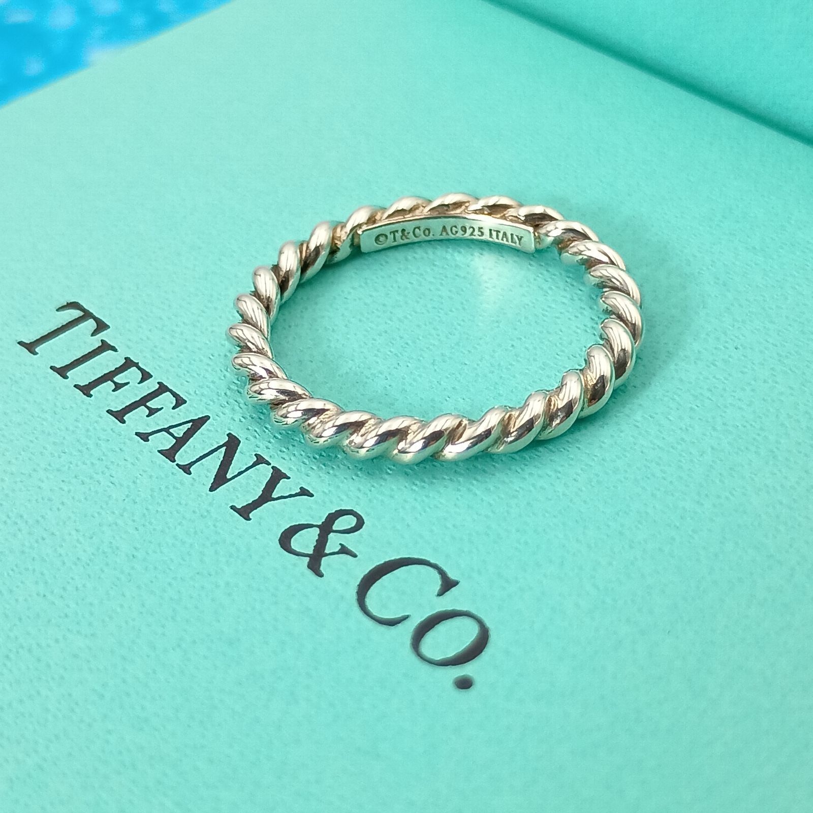 TIFFANY&Co. ティファニー 9号 ナロー ツイストリング 指輪 レディース 