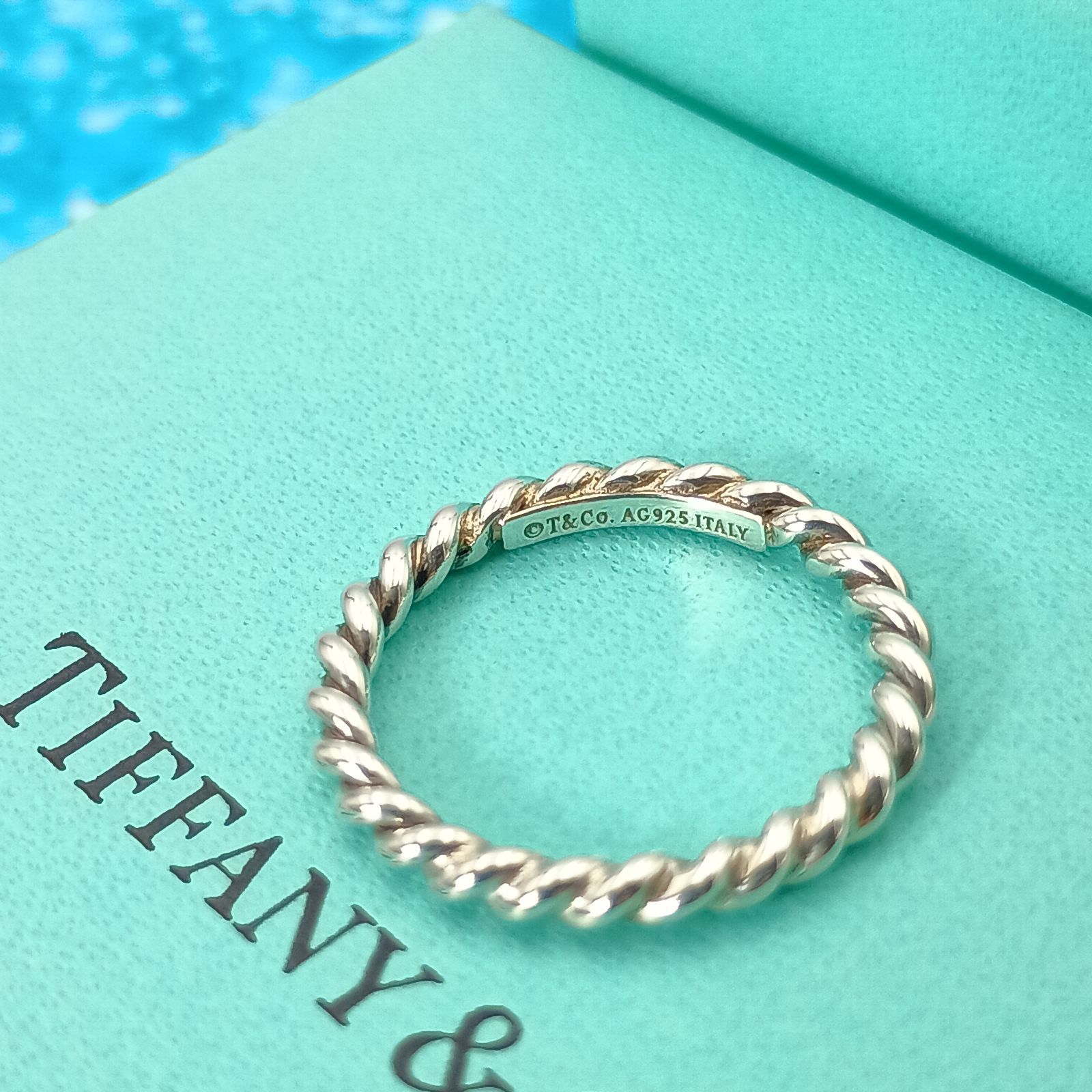 TIFFANY&Co. ティファニー 9号 ナロー ツイストリング 指輪 レディース