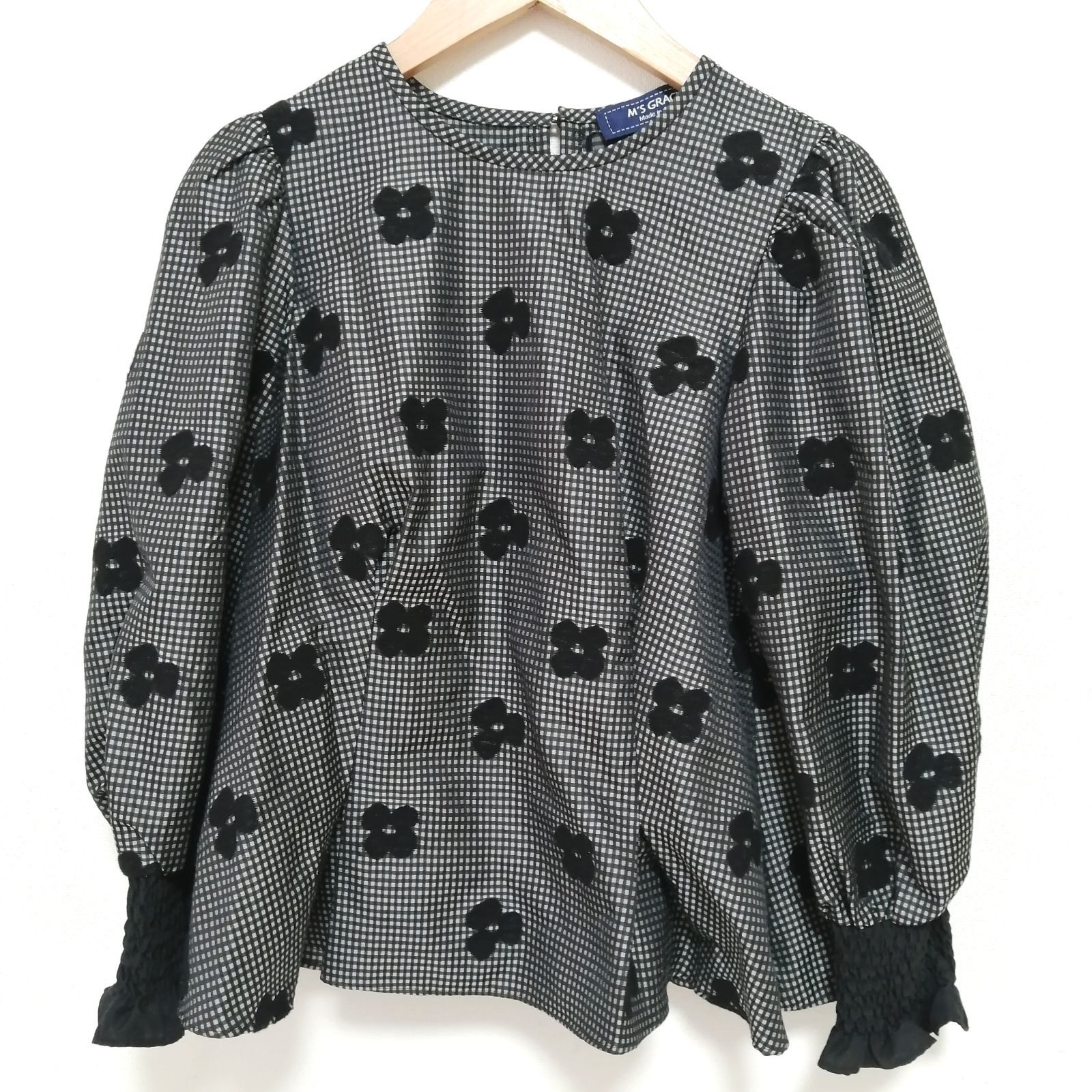 美品 エムズグレイシー M'S GRACY ブラウス 長袖トップス 花柄