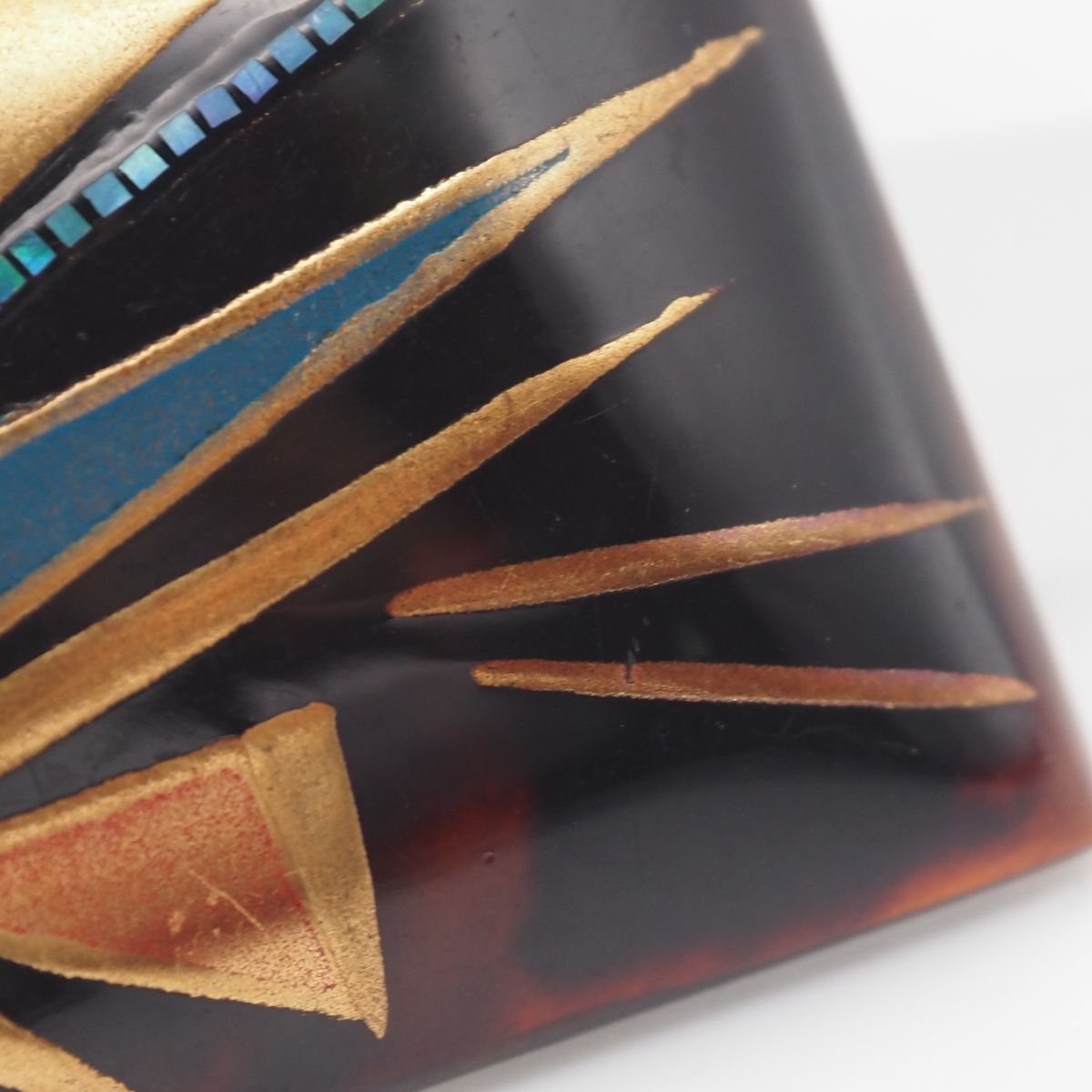 R360 べっ甲 鼈甲 作家物 盈光作 2way ブローチ 帯留め 螺鈿細工 金彩