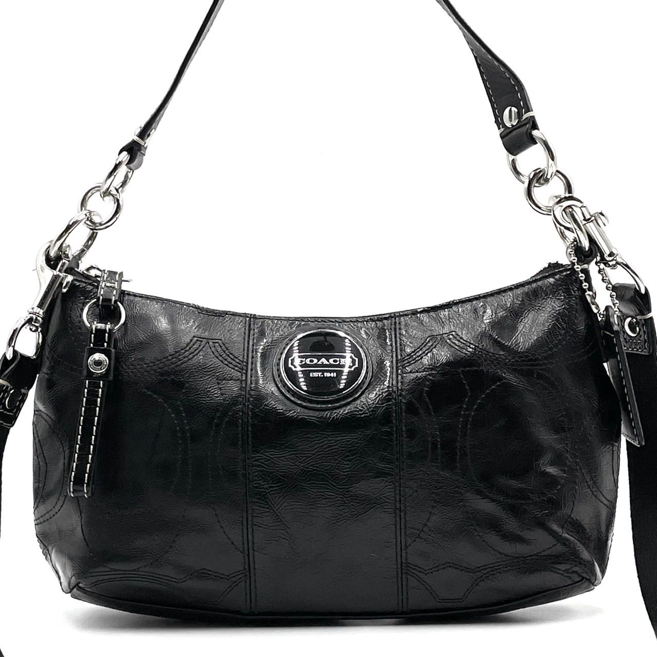 美品○ COACH コーチ 2way ショルダーバッグ ワンショルダー ロゴ 