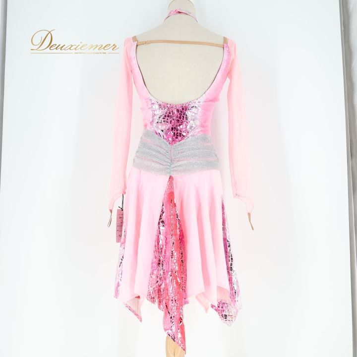 社交ダンス 衣装 ラテン ドレス ワンピース ピンク系 インザムード in