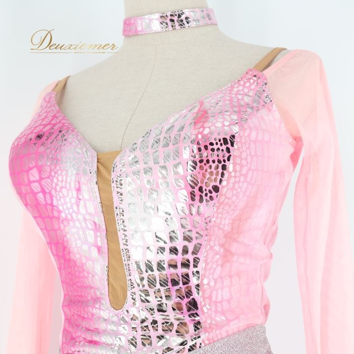 社交ダンス 衣装 ラテン ドレス ワンピース ピンク系 インザムード in