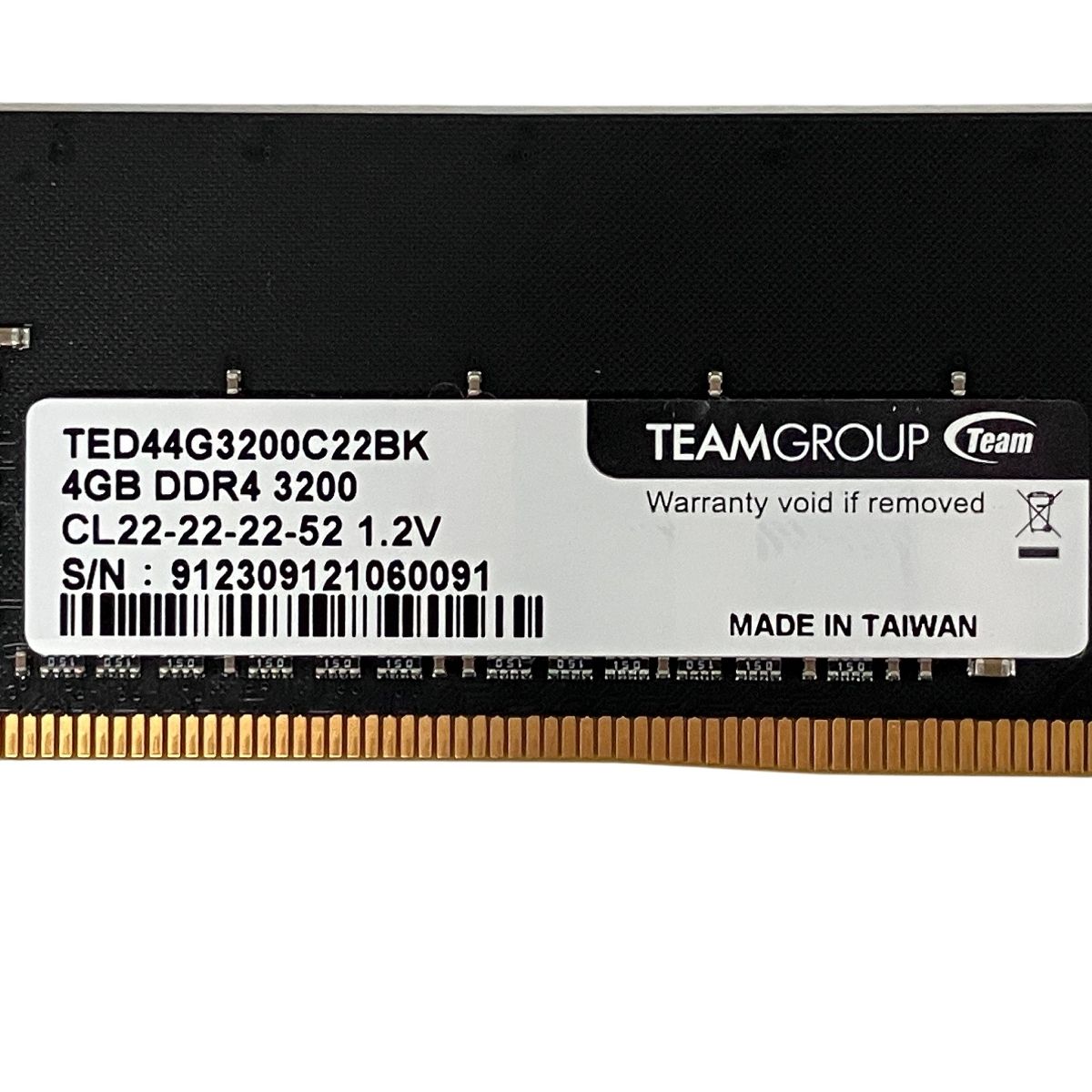 TEAMGROUP ELITE TED44G3200C22BK 8GB (4GBx2枚) PC4 25600 DDR4 3200
