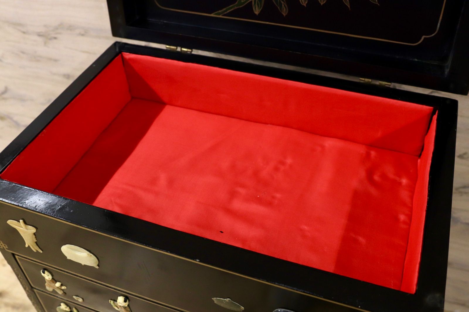 GMIK893○螺鈿細工 唐木調 小箪笥 / ジュエリーチェスト 中国美術