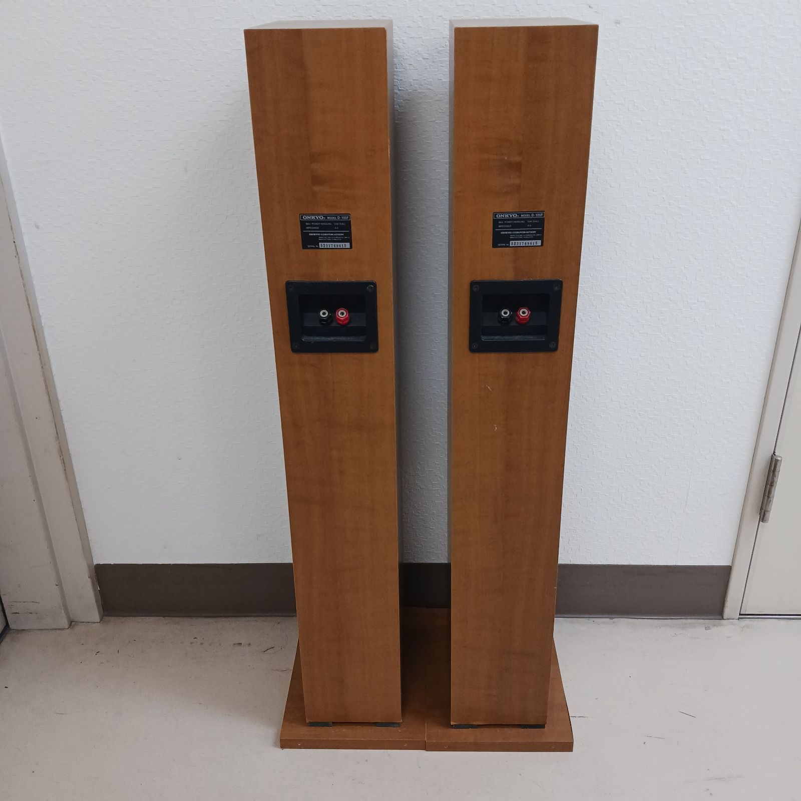 中古品】ONKYO（オンキョー）トールボーイ型スピーカーシステム D-105F