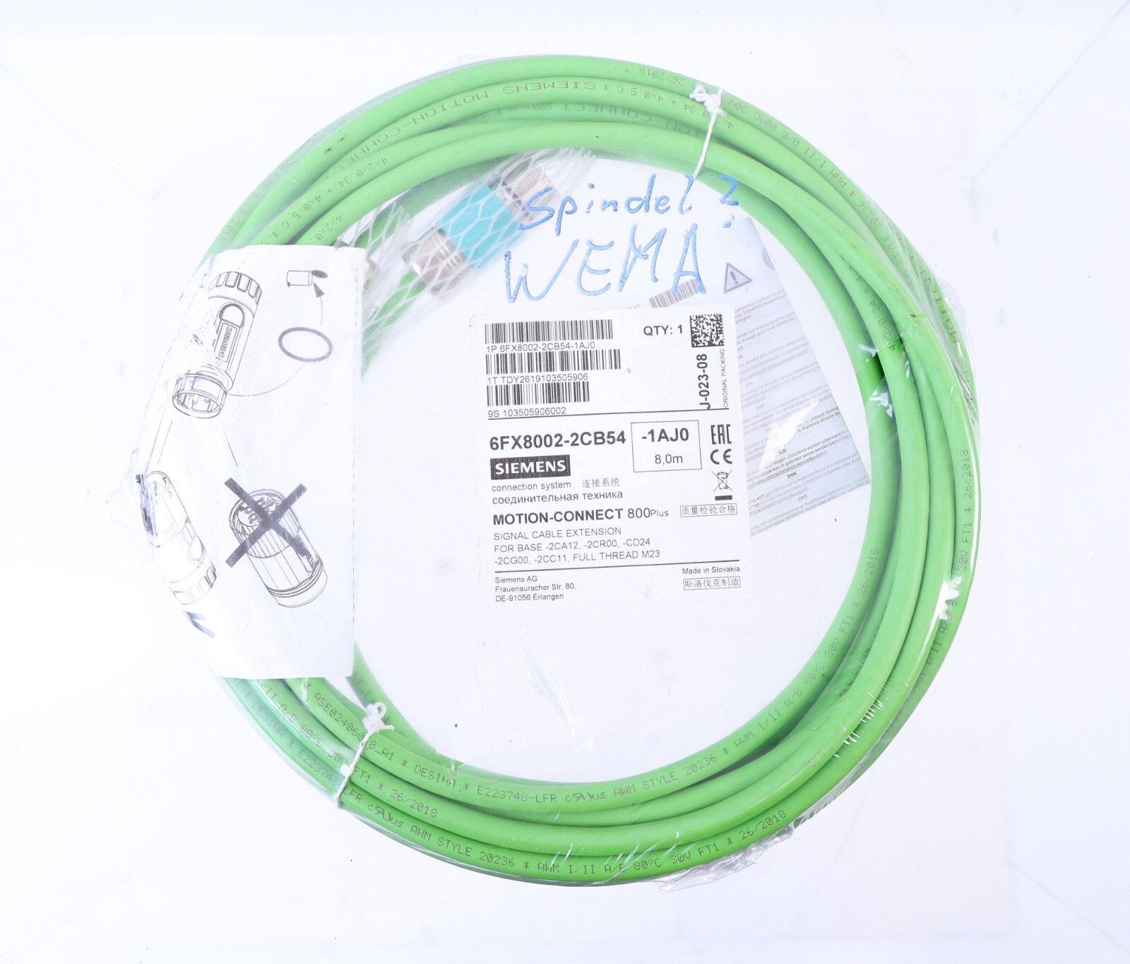 【1年保証】 SIEMENS 6FX8002-2CB54-1AJ0 8m 6FX80022CB541AJ0