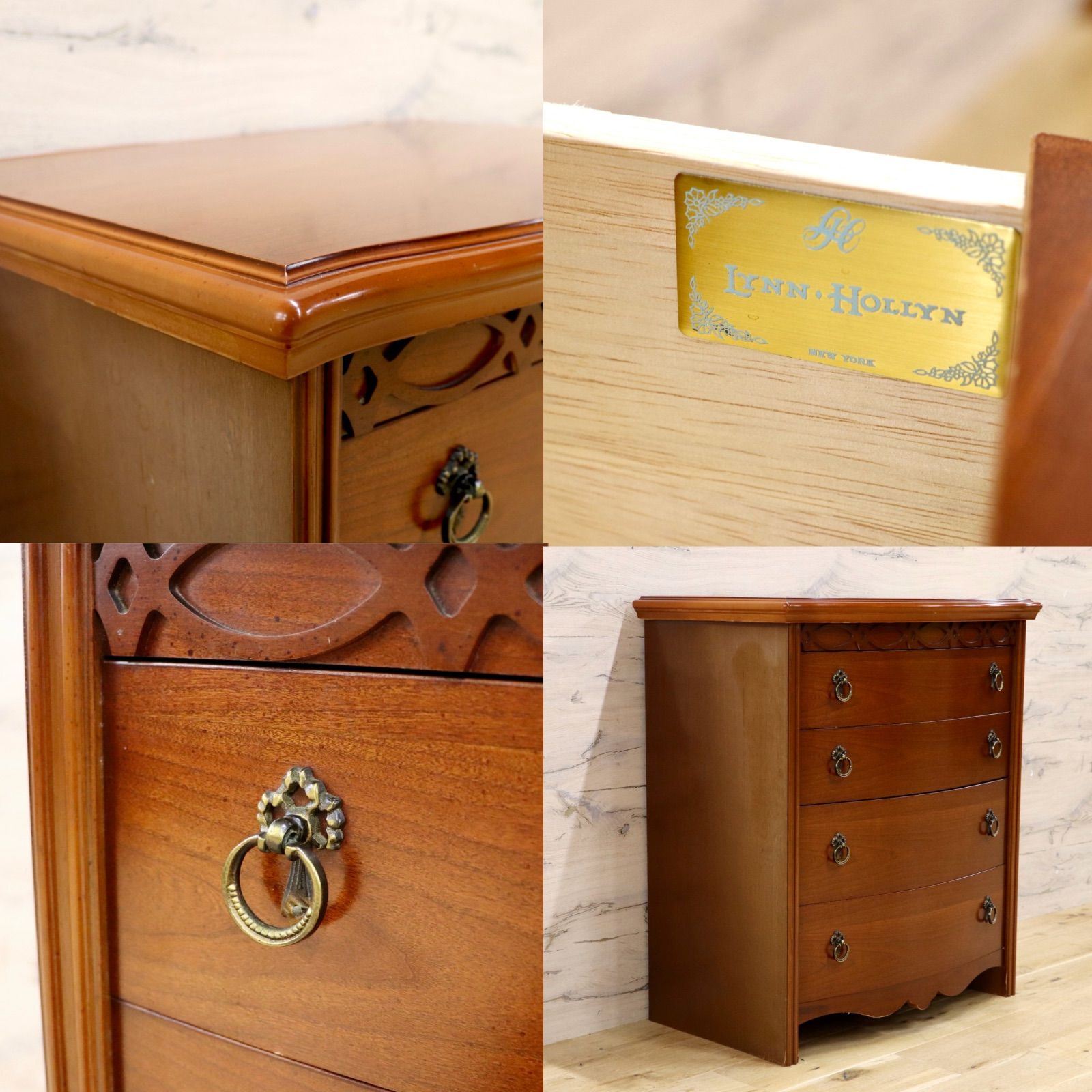 GMIK915A○Lynn Hollyn / リンホーリン 4段チェスト サイドボード 収納