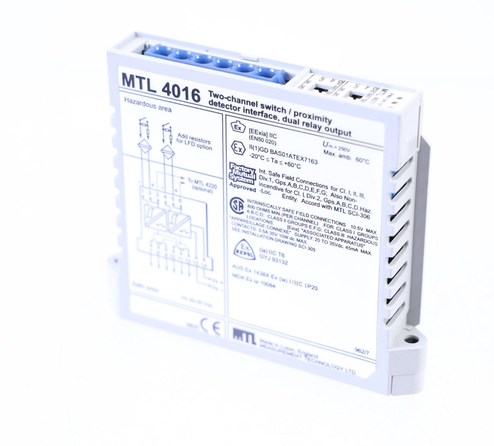 【1年保証】 MTL 4016 MTL4016 switch/ proximity detector interface unit