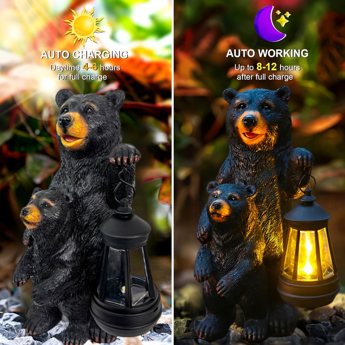 ソーラーライト ガーデンライト ガーデンオーナメント ランタンを持っ