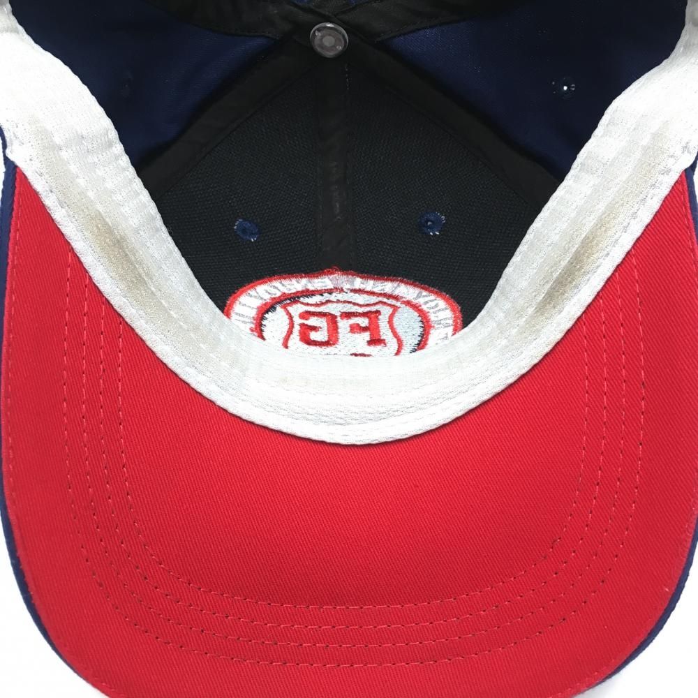 フィラゴルフ キャップ ネイビー×レッド ワッペン ゴルフウェア FILA