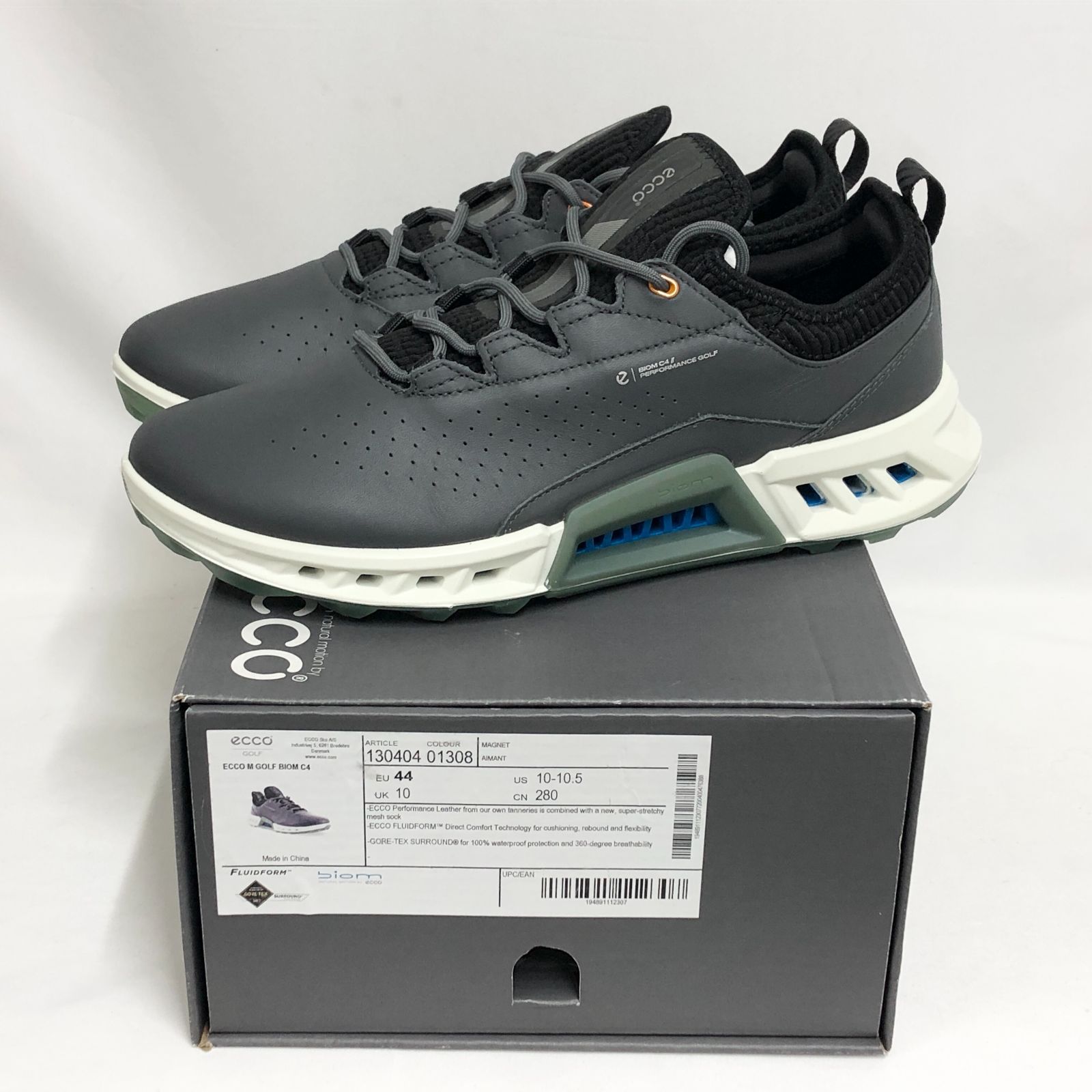 新品未使用 ECCO GOLF バイオム C4 ゴアテックスゴルフシューズ グレー